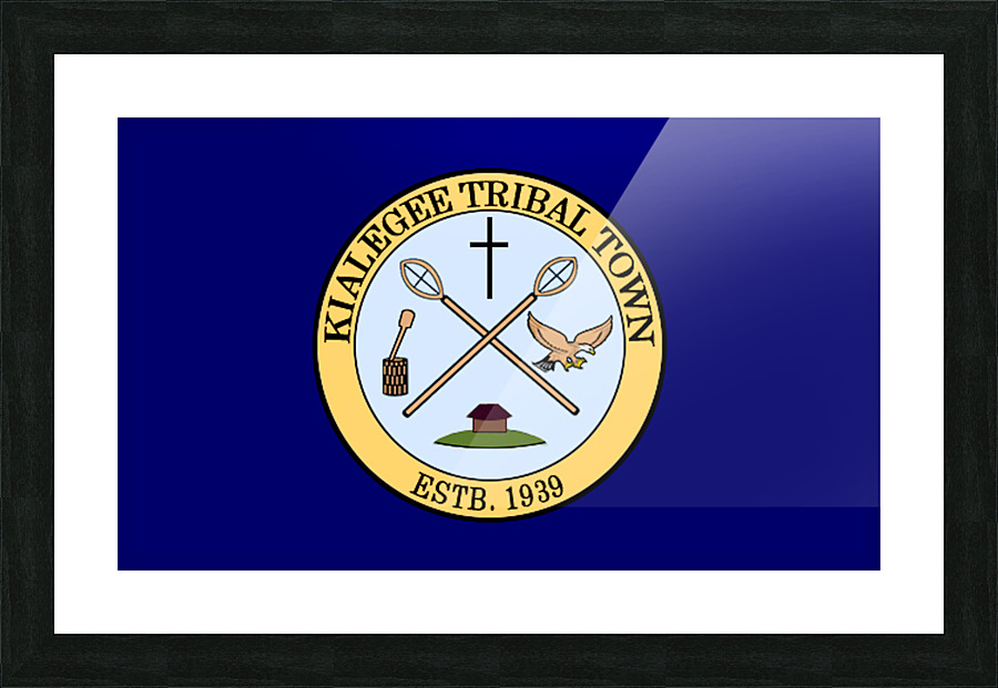 Kialegee Tribal Flag  Picture Frame print