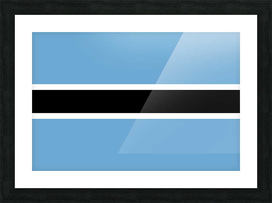 Botswana Flag Picture Frame print
