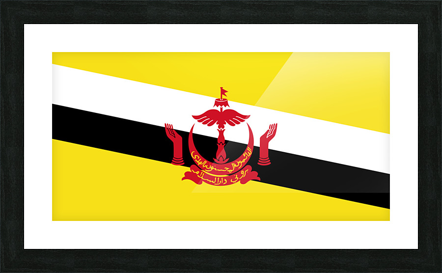 Brunei Flag Picture Frame print