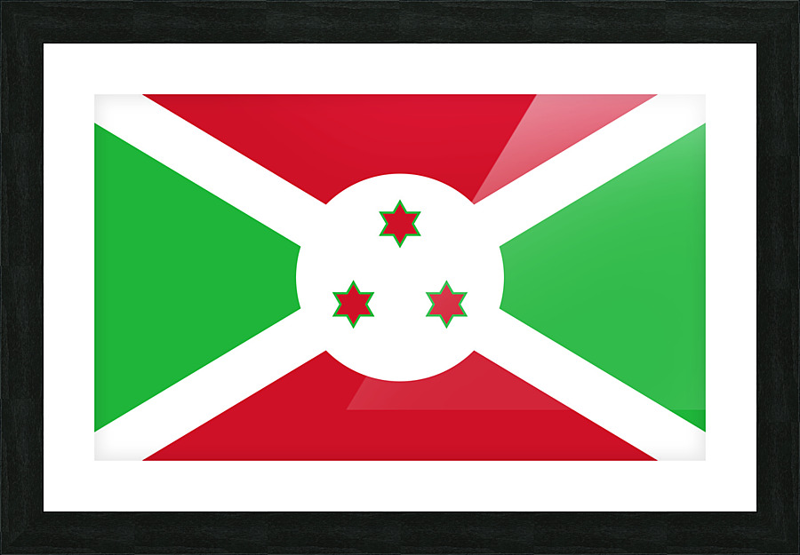 Burundi Republic Flag Picture Frame print