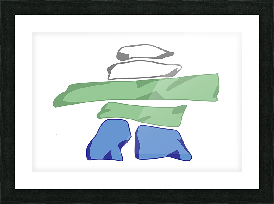 Nunatsiavut Flag Picture Frame print