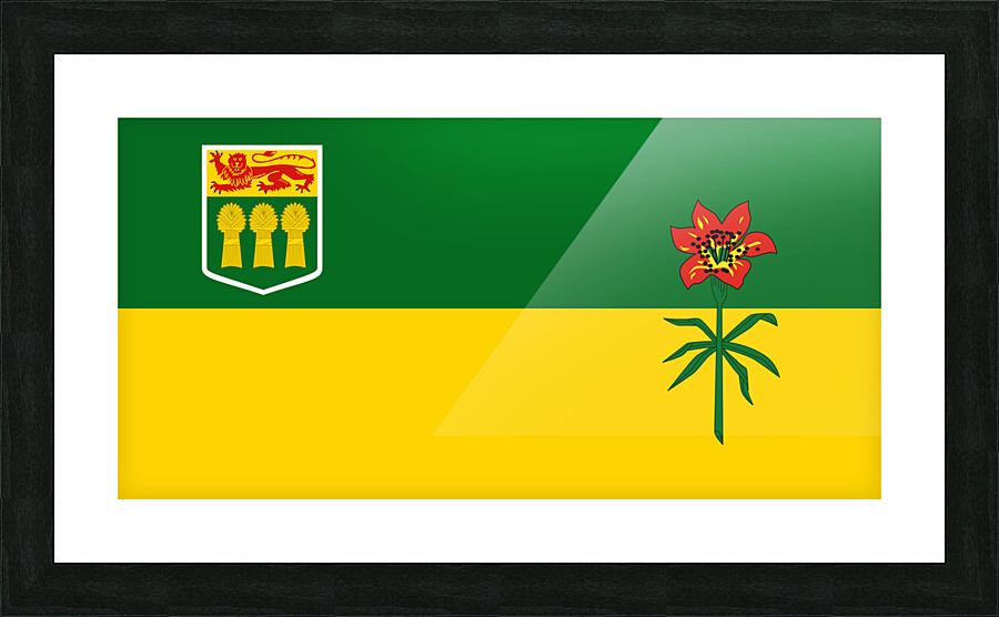 Saskatchewan Flag Picture Frame print