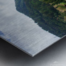 Charming houses dotting the Swiss Alps in Switzerland. Metal print