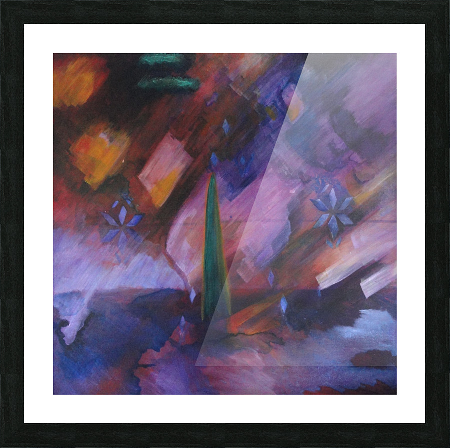 Green flag  Picture Frame print