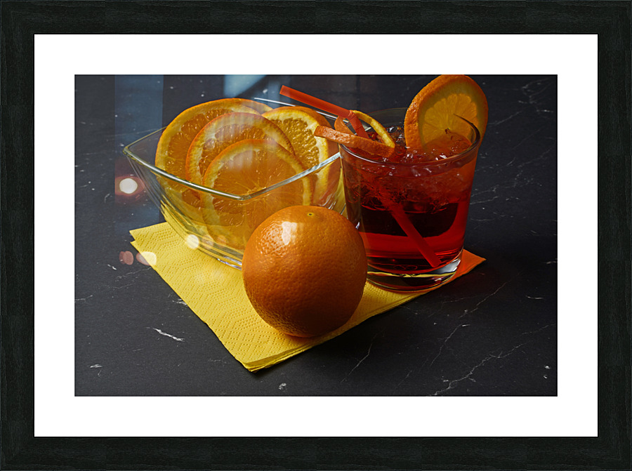  Cocktail Red Orange  Picture Frame print