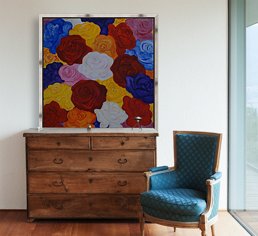 Colorful roses Reproduction