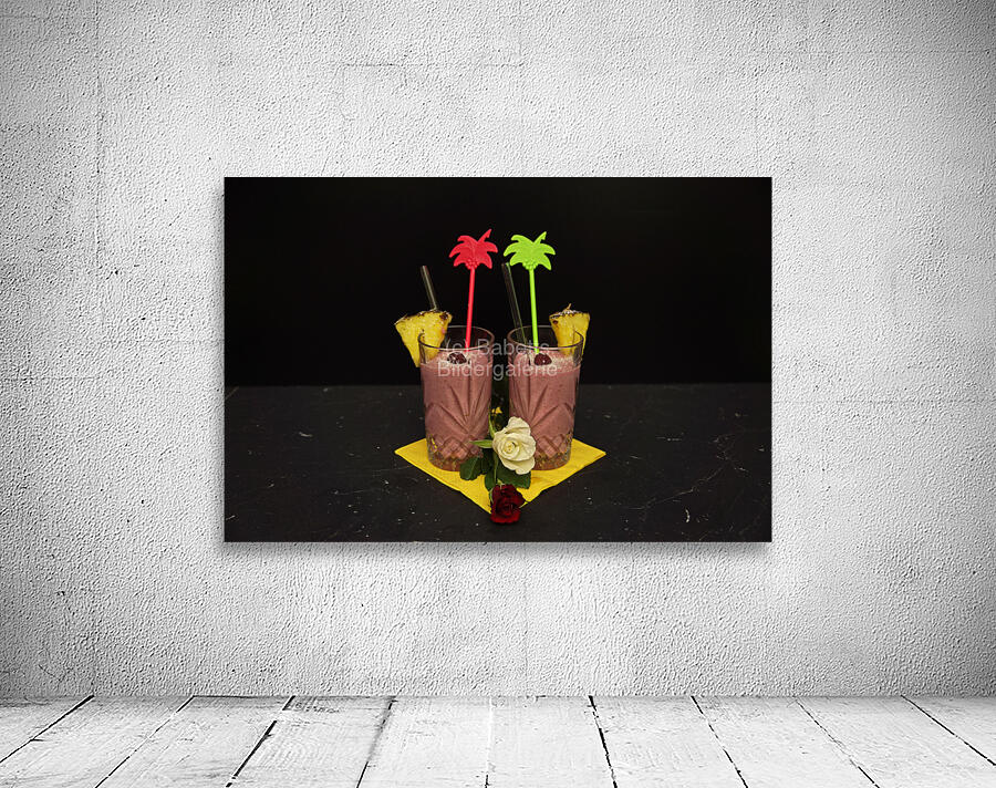 Cocktail pineapple raspberry coconut rum Wall Preview