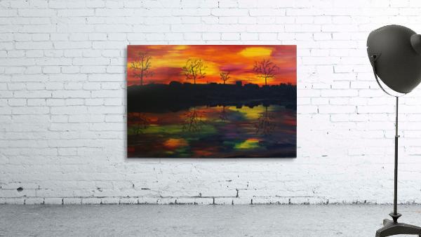 Sunset at the river Wall Preview
