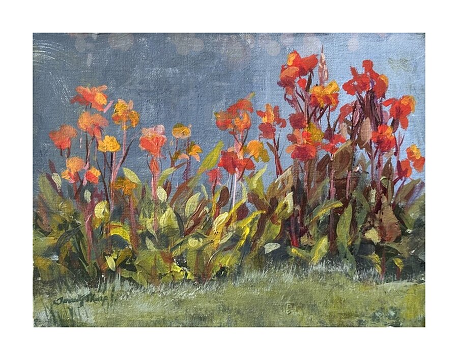 Canna Lillies Picture Frame print