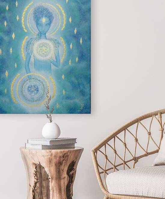 Blue Avian healing 2- gold option by sophia Awen 