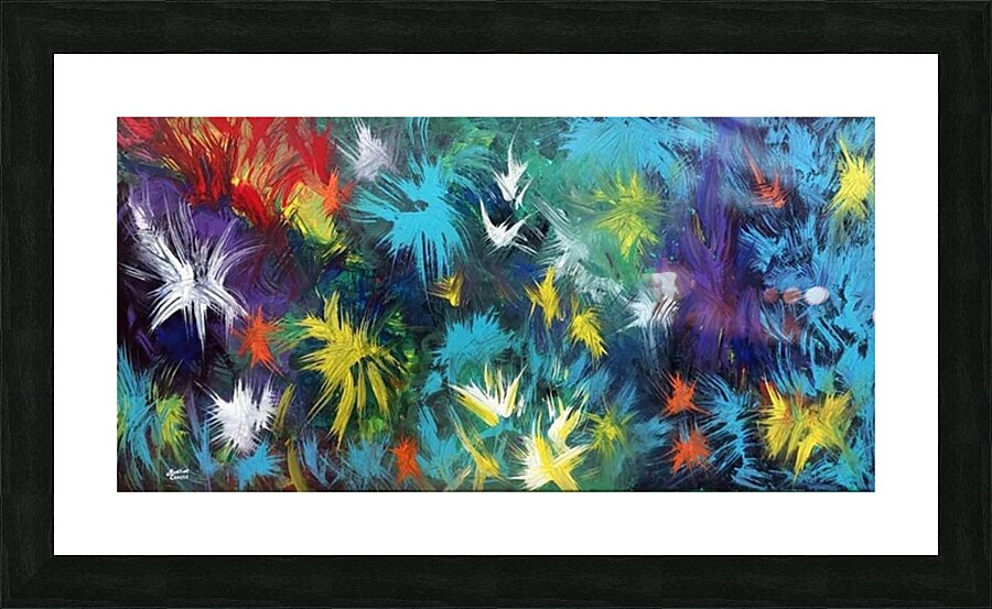 Les Bleus flous dAudrey Picture Frame print