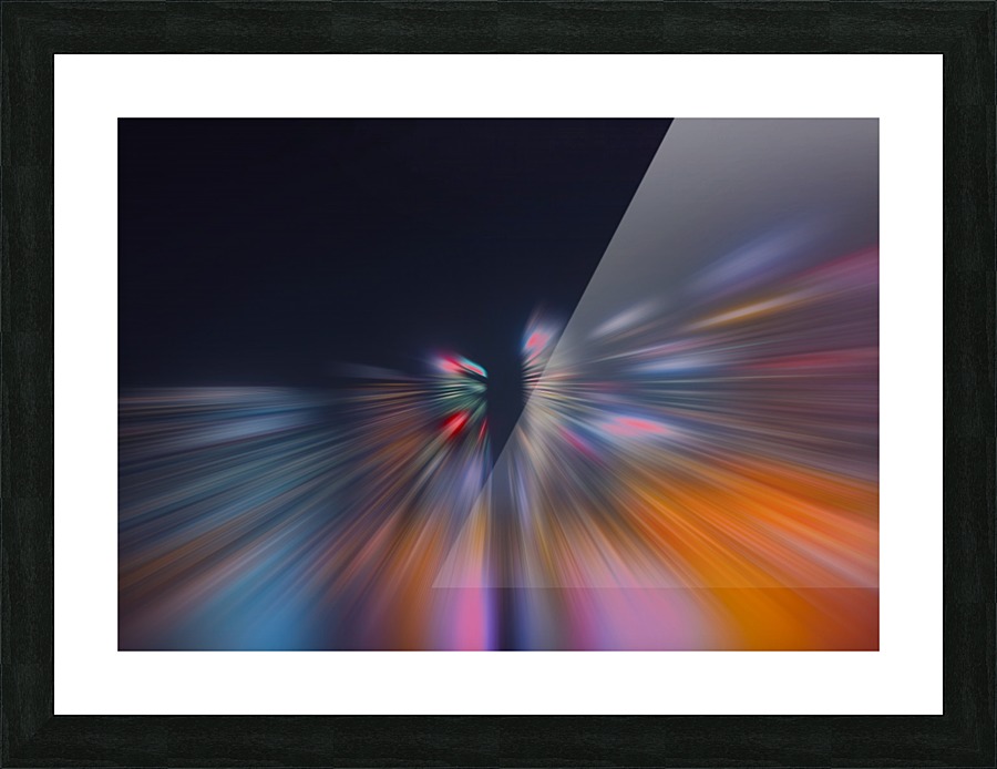 Radial_orangeblue Picture Frame print
