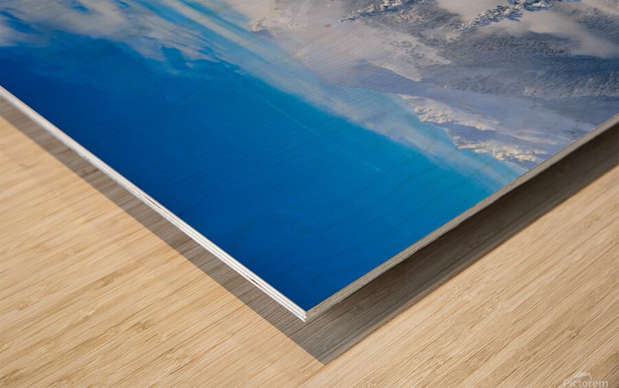 Winter landscape in Montafon Wood print