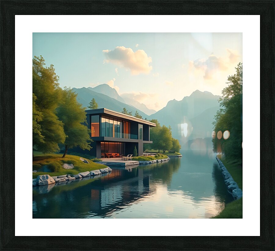 Lakeside Serenity Picture Frame print