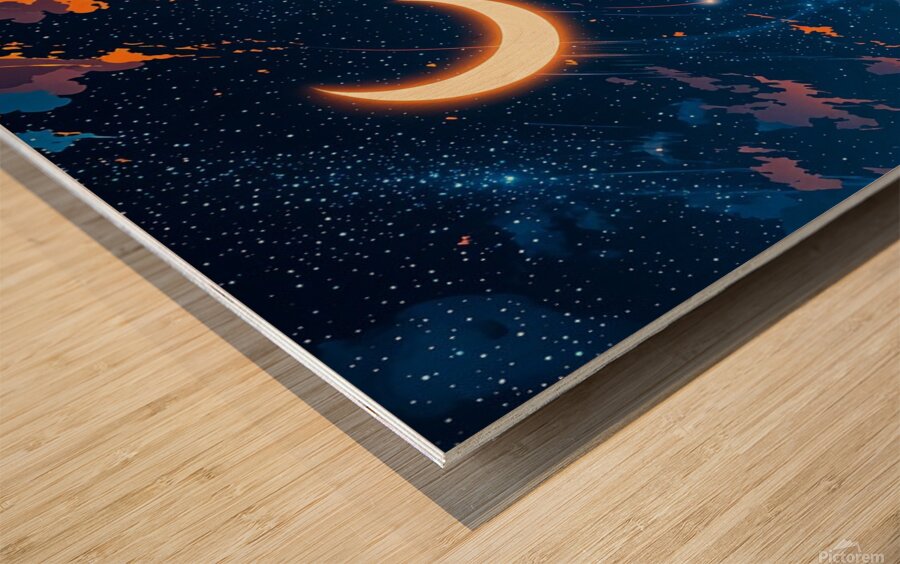 Moonlit Serenity Wood print