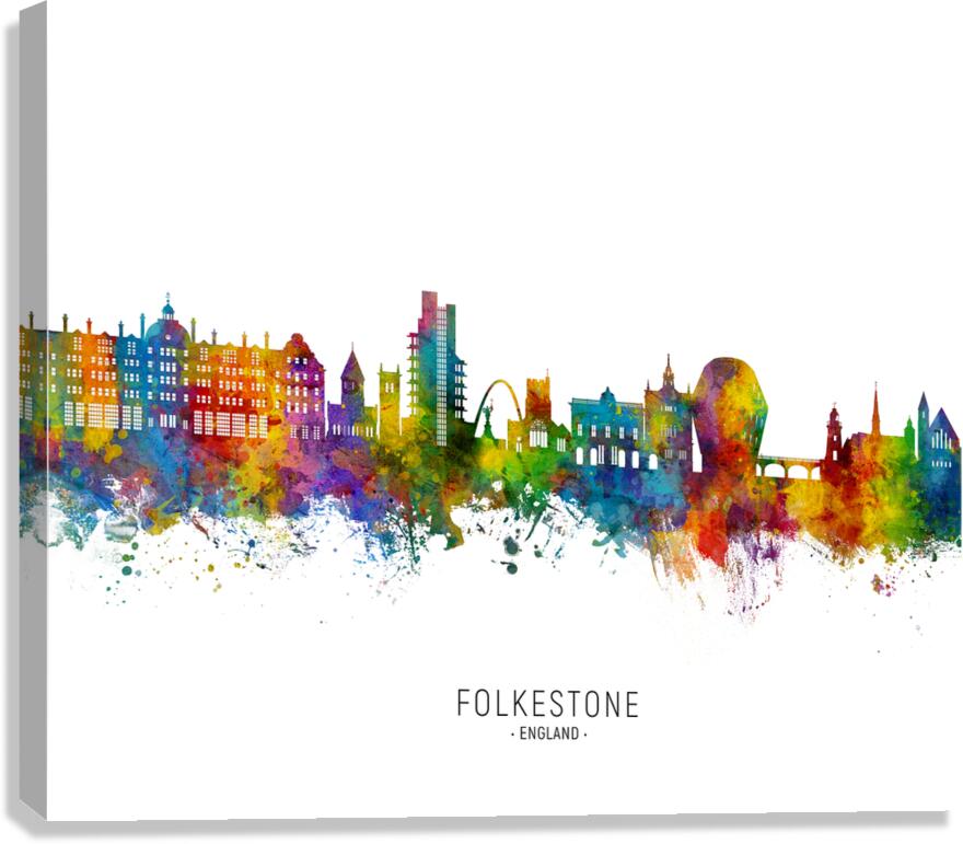 Folkestone England Skyline Canvas Print