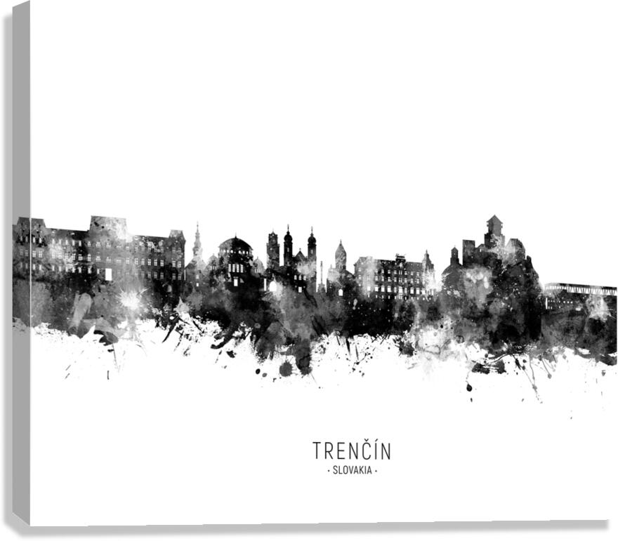 Trencin Slovakia Skyline Canvas Print