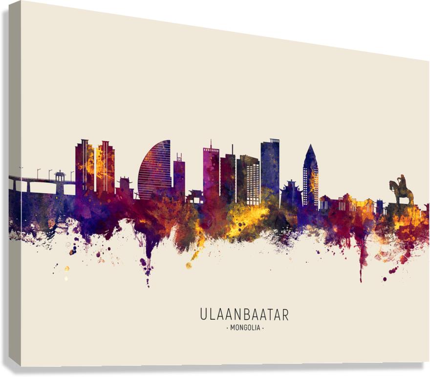 Ulaanbaatar Mongolia Skyline Canvas Print