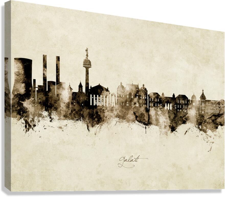 Galati Romania Skyline Canvas Print