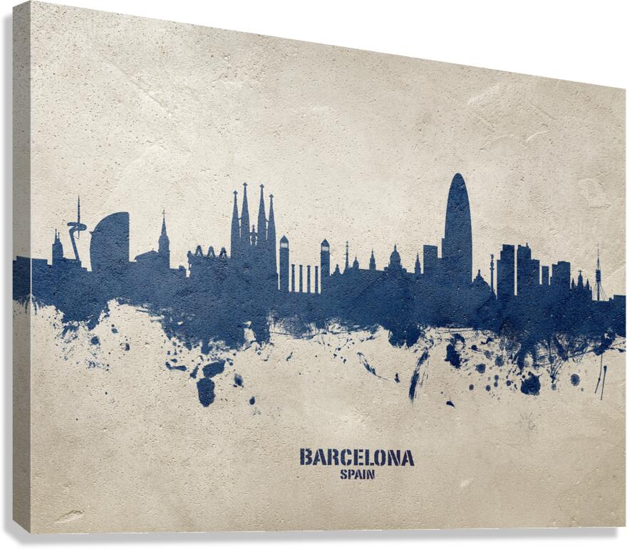 Barcelona Spain Skyline Canvas Print