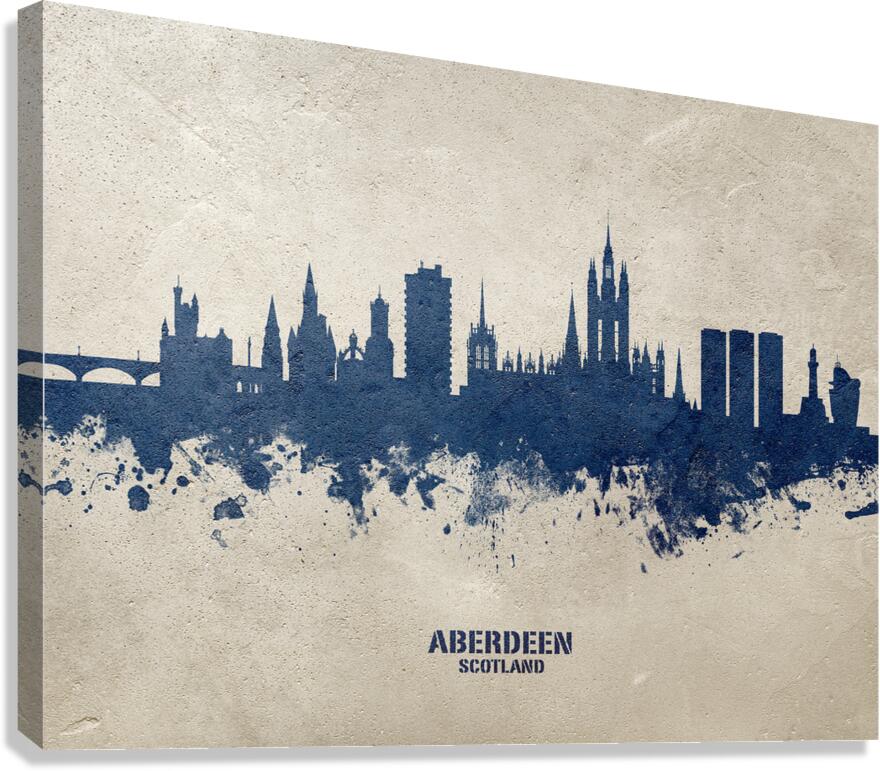 Aberdeen Scotland Skyline Canvas Print