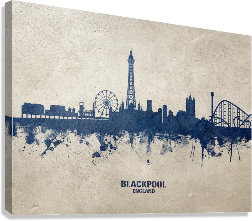 Blackpool England Skyline Canvas Print