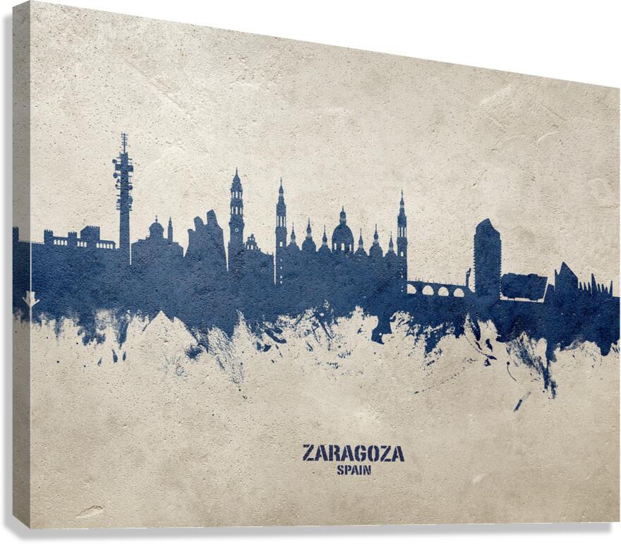 Zaragoza Spain Skyline Canvas Print