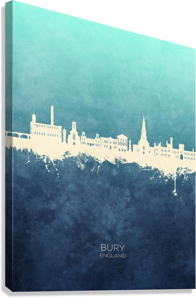 Bury England Skyline Canvas Print