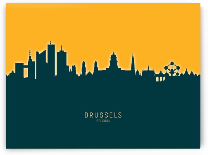 Brussels Belgium Skyline by Michael Tompsett