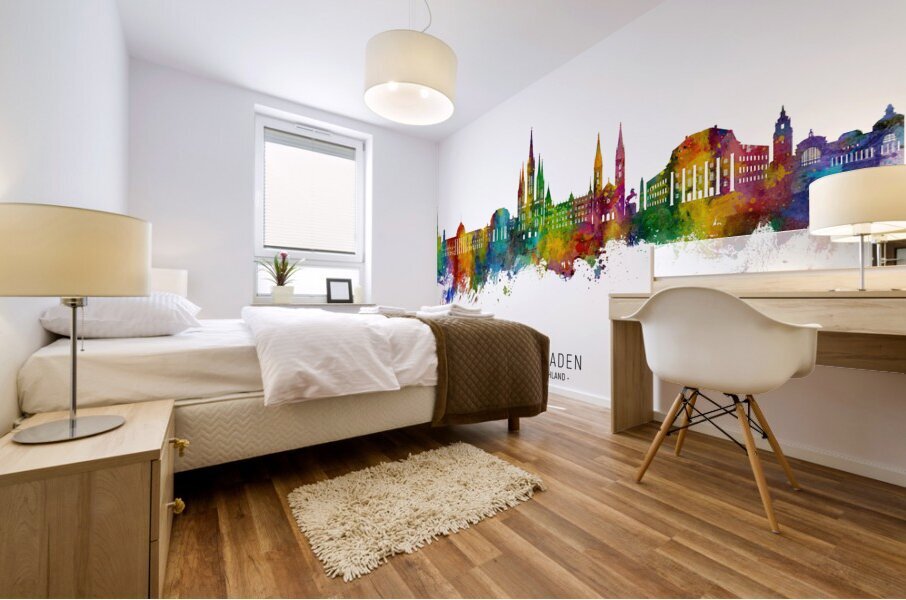 Wiesbaden Germany Skyline Mural print