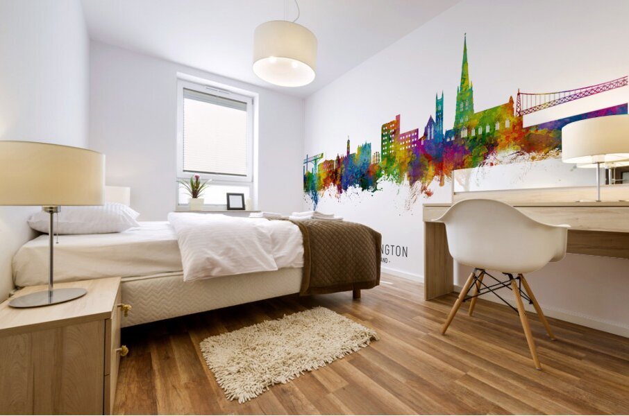 Warrington England Skyline Mural print