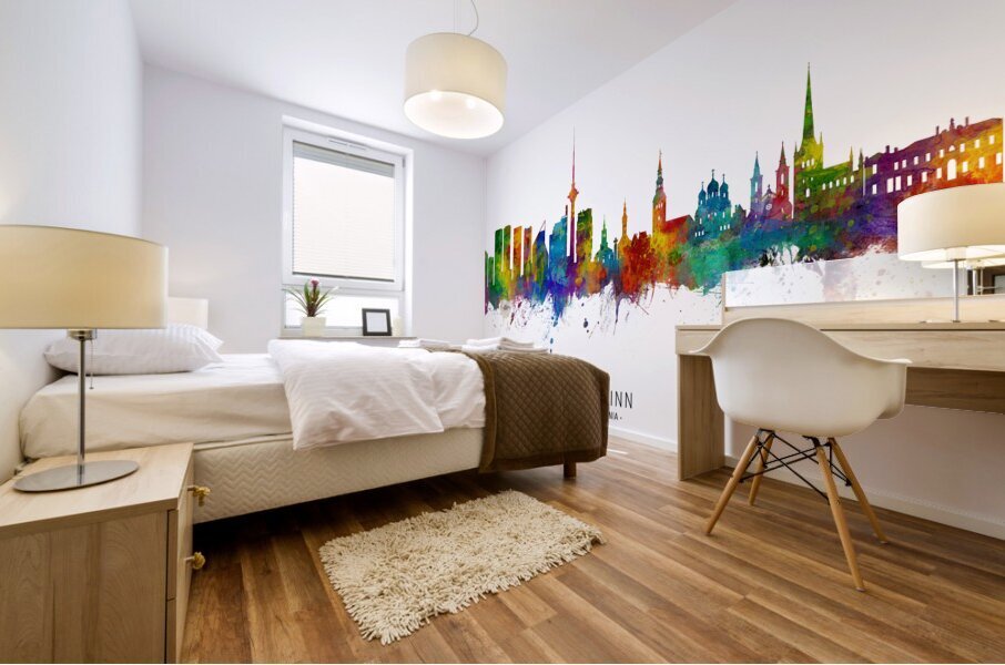 Tallinn Estonia Skyline Mural print