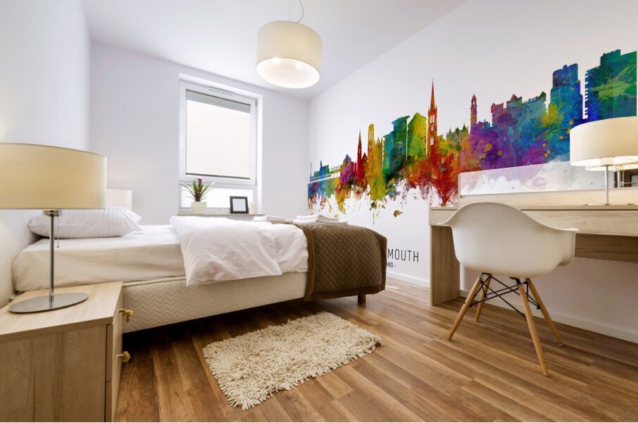 Bournemouth England Skyline Mural print