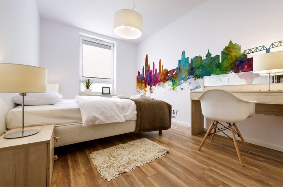 Albany New York Skyline Mural print