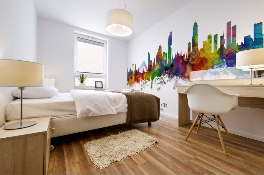 Bangkok Thailand Skyline Mural print