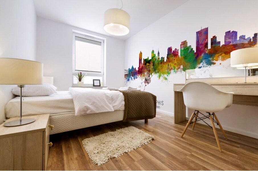 Memphis Tennessee Skyline Mural print
