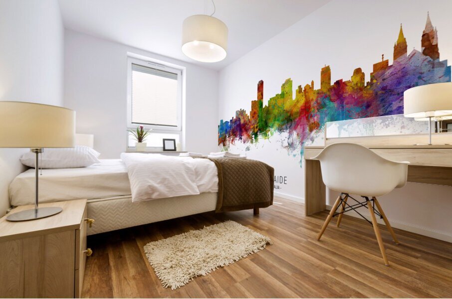 Adelaide Australia Skyline Mural print
