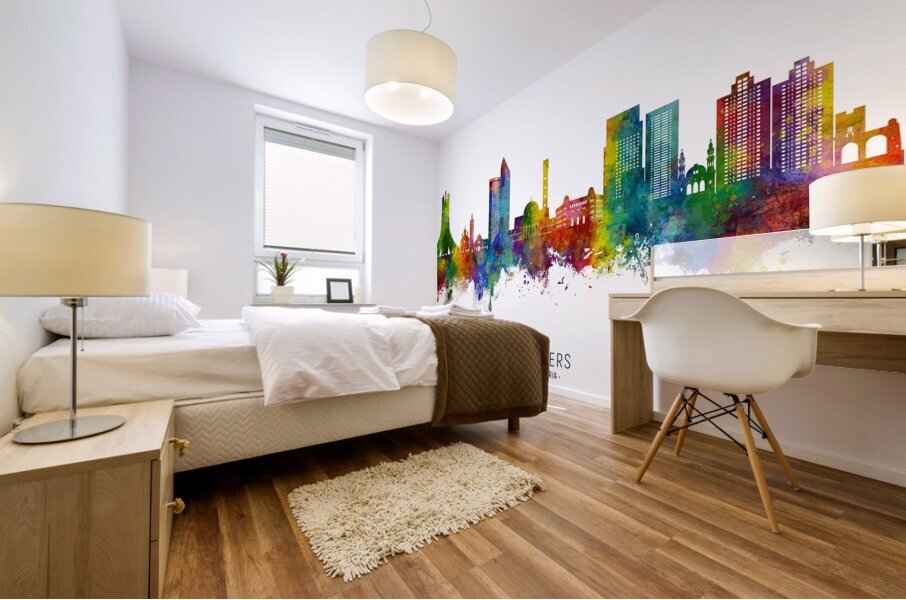 Algiers Algeria Skyline Mural print