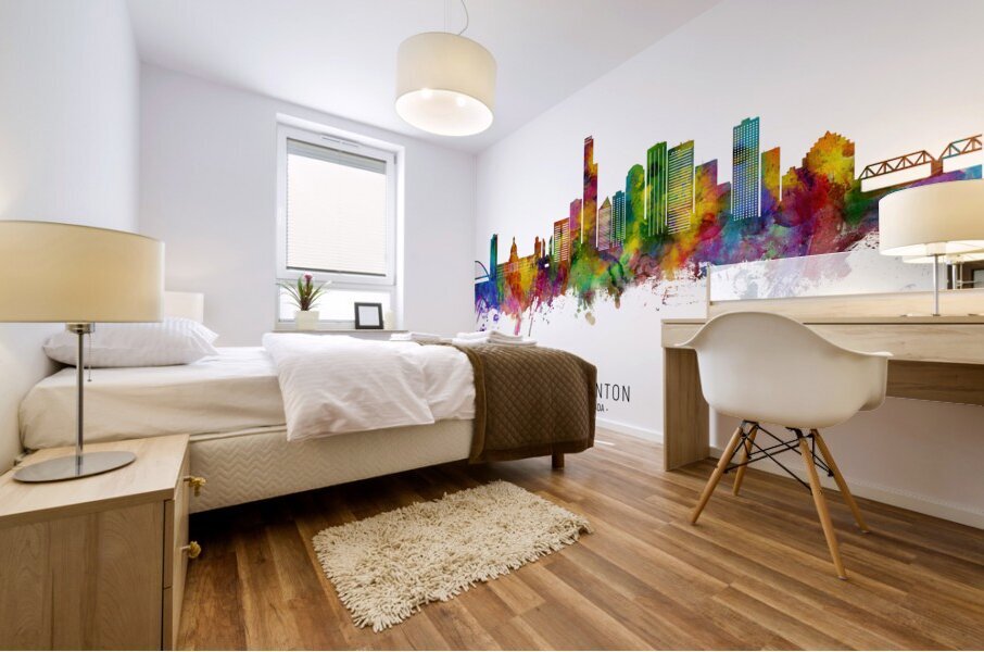 Edmonton Canada Skyline Mural print