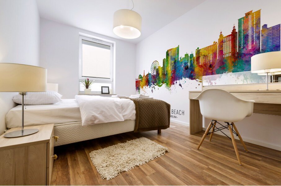 Myrtle Beach South Carolina Skyline Mural print