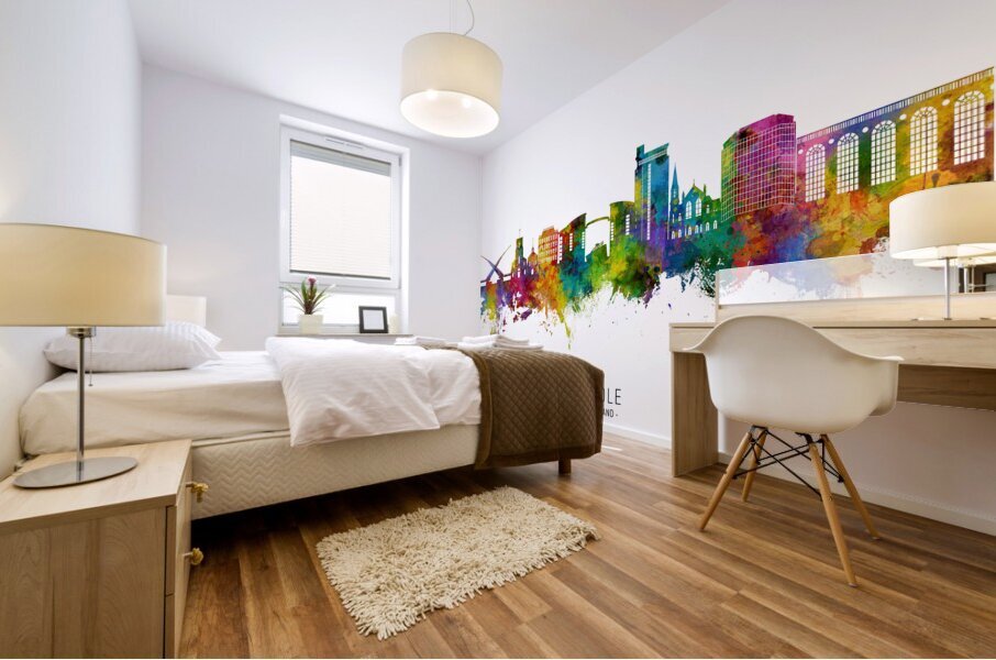 Poole England Skyline Mural print