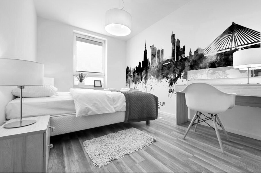 Warsaw Poland Skyline Mural print