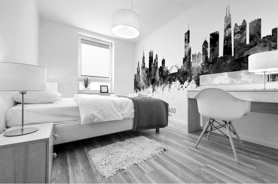 Chicago Illinois Skyline Mural print