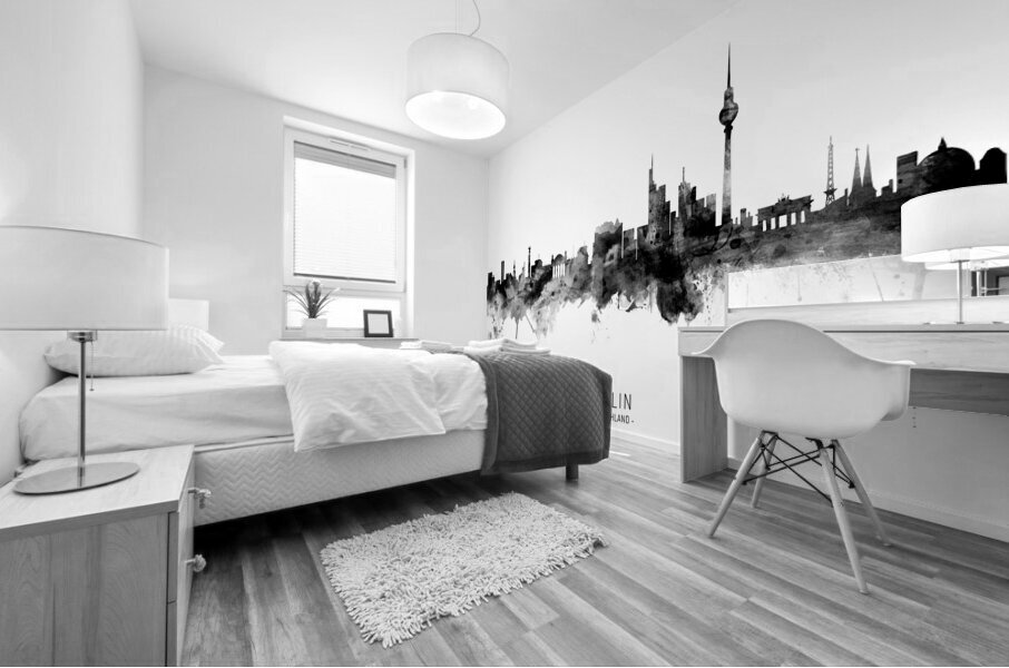 Berlin Germany Skyline Mural print