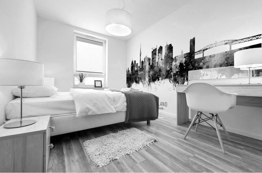 Auckland New Zealand Skyline Mural print