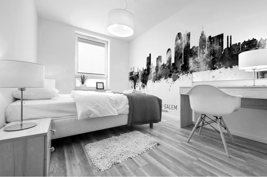 Winston-Salem North Carolina Skyline Mural print