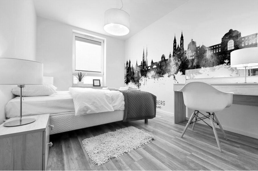Nurnberg Germany Skyline Mural print