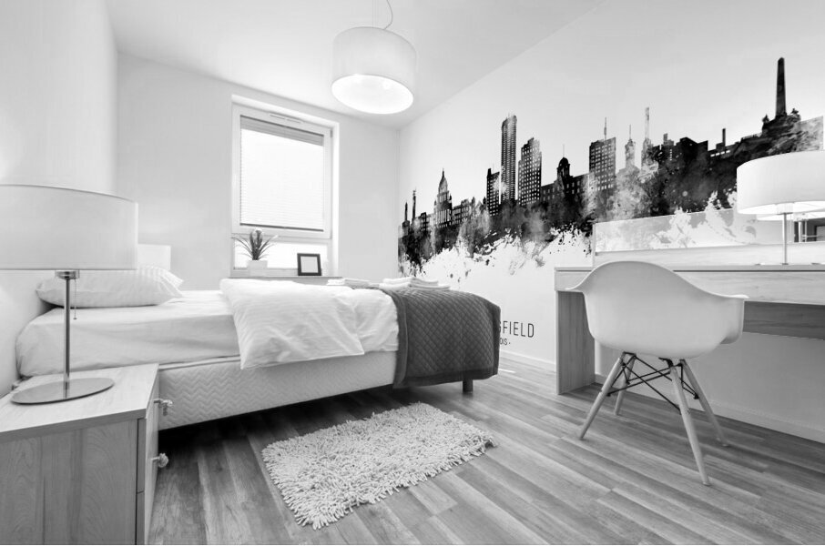 Springfield Illinois Skyline Mural print