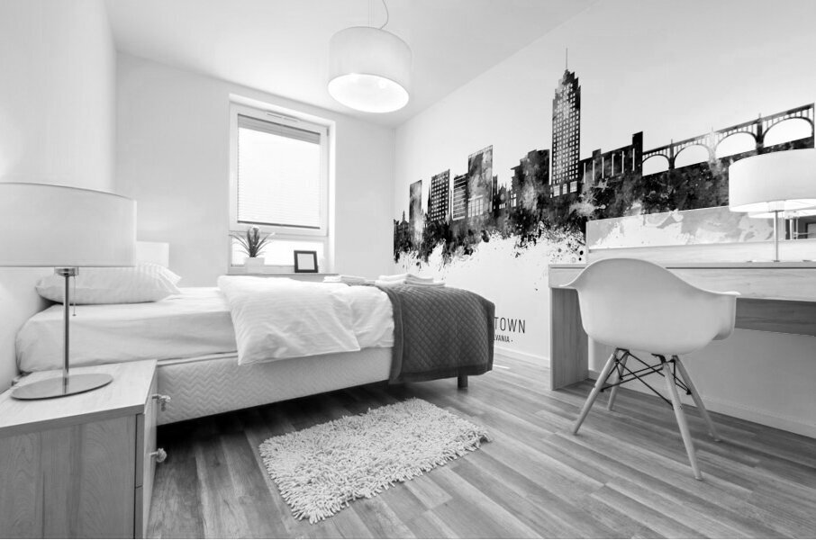 Allentown Pennsylvania Skyline Mural print