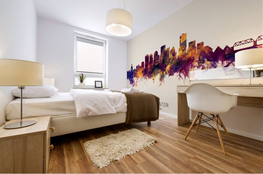 Edmonton Canada Skyline Mural print